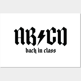 ABCD Back In Class T-shirt, Rock And Roll Shirt, Music Teacher Shirt, Funny Teacher Shirt, Cool Teacher Shirt, Unisex School Tops, Gift Tee Posters and Art